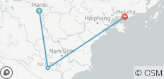  Noord-Vietnam Hanoi - Ninh Binh - Halong 5 dagen - 3 bestemmingen 