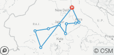 Circuit 11D du triangle d\'or de l\'Inde : Delhi, Agra, Jaipur, Jodhpur, Udaipur, avec un safari de tigres palpitant - 11 destinations 