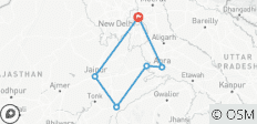  6 jours - Triangle d\'or avec le sanctuaire de faune et d\'oiseaux de Ranthambore - Delhi - Agra - Jaipur - Ranthambore - Delhi - 6 destinations 