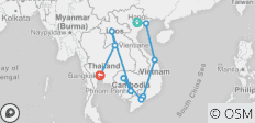  Indochina Tour with Bangkok Extension 21 Days - 10 destinations 