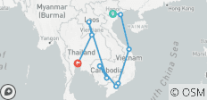  Viaje a Indochina con Prolongación a Bangkok 21 días - 10 destinos 