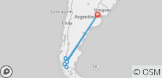  Gletsjers &amp; Trektochten in Patagonië &amp; Buenos Aires Overzicht - 7 bestemmingen 