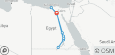  15 Days Cairo, Alexandria, Abu Simbel, Nile Cruise &amp; Luxor (12 destinations) - 12 destinations 