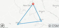 Vanuit Delhi: 3 Dagen Gouden Driehoek Tour van Delhi-Agra &amp; Jaipur - 4 bestemmingen 