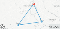  Circuit de 3 jours dans le Triangle d\'Or : Delhi → Agra (Taj Mahal) → Jaipur - 4 destinations 