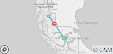  Puerto Natales und Torres del Paine - 3 Tage - 4 Destinationen 