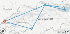  Kyrgyzstan 5-daagse tour met Osh, Bishkek, en Issyk Kul - 7 bestemmingen 
