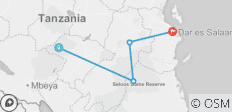  7 Days Southern Tanzania Guided Safari to Selous, Mikumi &amp; Ruaha Package - 4 destinations 