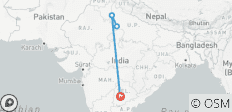  Excursion privée de deux jours au lever du soleil sur le Taj Mahal depuis Hyderabad : hôtels de luxe, vols et billets d\'entrée à la file d\'attente - 5 destinations 