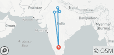  Voyage privé de 3 jours dans le Triangle d\'Or au départ de Bangalore : Lever de soleil sur le Taj Mahal, hôtels de luxe, vols et billets d\'entrée en ligne. - 5 destinations 