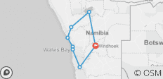  Sossusvlei, Swakopmund, Twyfelfontein &amp; Etosha Nationalpark (Camping) - 8 Tage - 8 Destinationen 