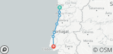  Visite guidée à vélo de Porto à Lisbonne - 7 destinations 