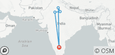  Un voyage privé exclusif de luxe au Triangle d\'Or (à partir de Bangalore avec vols) : Taj Mahal et Jaipur en 4 jours - 5 destinations 