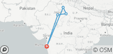  Voyage privé de 4 jours dans le Triangle d\'Or au départ de Mumbai : lever de soleil sur le Taj Mahal, hôtels de luxe, vols et billets d\'entrée en ligne. - 5 destinations 
