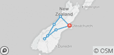  Südliche Seen (mit TranzAlpine) - 6 Tage (Selbstfahrer) - 7 Destinationen 