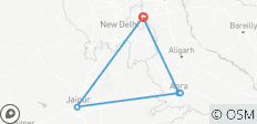  Circuit multiguidé de 5 jours au Triangle d\'Or au départ de l\'aéroport de Delhi - 5 destinations 