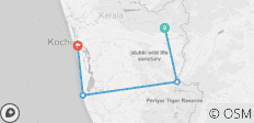  Glückseliges Kerala - 4 Destinationen 