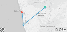  Kerala Heuvels en Rugwater - 3 bestemmingen 