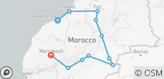  Circuit privé de 5 jours de Casablanca à Marrakech via Fès, le désert de Merzouga et Ouarzazate - 11 destinations 