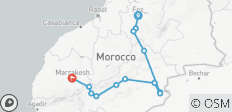  Excursion de 4 jours dans le désert de Fès à Marrakech - 13 destinations 