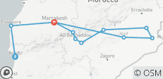  Au départ d\'Agadir : Circuit privé de 7 jours via Essaouira, Marrakech et le désert du Sahara - 11 destinations 