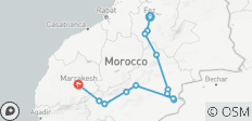  Circuit privé de 3 jours dans le désert de Fès à Marrakech - 13 destinations 