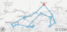  Circuit d\'été à travers 5 pays alpins à bord d\'une Porsche : Guidage par GPS préréglée - 21 destinations 