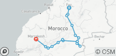  Fes to Marrakech 3-Day Desert Trip – Camel Trek &amp; Sahara Camp - 17 destinations 