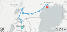  Wunder Ruandas und Ugandas - Entdeckungsreise - 9 Tage - 13 Destinationen 