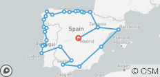  Vuelta a Iberia desde Madrid - 31 destinos 