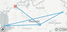  7 Tage Ruanda Goldene Affen, Big 5 &amp; Großkatzen Safari - 5 Destinationen 