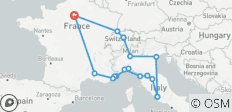  Bustour: Frankreich, Schweiz, Italien und Vatikanstadt - 9 Tage - 19 Destinationen 