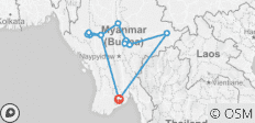  Birma Natuur Trektocht Ontmoeting met Stammen - 12 bestemmingen 