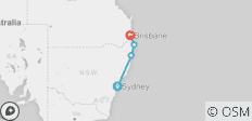  Sydney to Brisbane Experience: Bushwalks &amp; Surfing - 4 Destinationen 