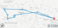  Circuito a Michoacán: pueblos mágicos, el volcán más joven y más - 12 destinos 