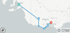  3 Day Adelaide to Melbourne Overland (One-Way) - 10 destinations 