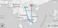  Laos Vietnam Cambodia Tour to Luang Prabang, Siemreap, Halong bay, Saigon, Hanoi - 10 destinations 