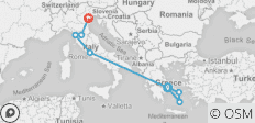  De hoogtepunten van Griekenland &amp; Italië - 15 dagen (met eigen reisgids) - 8 bestemmingen 