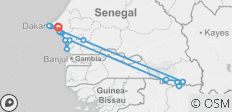  Stämme des Senegal, 10 Tage - 16 Destinationen 