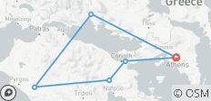  Circuit de trois jours d\'Athènes à Epidaure, Mycènes, Olympie et Delphes - 6 destinations 