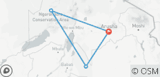  Découvrez le safari tout compris et le plus abordable de 2 jours en Tanzanie en groupe de partage (budget) au départ d\'Arusha. - 4 destinations 