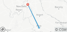  Visite du Taj Mahal en voiture le même jour depuis Delhi - Tout compris - 4 destinations 