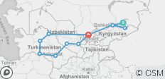  Zentralasien Rundreise - 16 Tage, Premium-Option - 12 Destinationen 