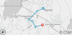  7 dagen Kenia en Tanzania combineren safari - 6 bestemmingen 
