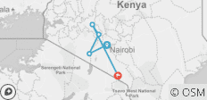  7-Tage Masai Mara /Lake Naivasha/Lake Nakuru/ Amboseli - 5 Destinationen 