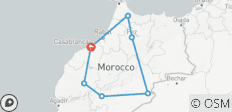  6 daagse rondreis in Marokko vanuit Casablanca naar het zuiden en het noorden - 7 bestemmingen 
