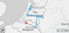  Holland &amp; Belgium Amsterdam to Antwerp - 8 destinations 