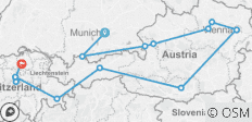  Landstraßen von Bayern, Schweiz &amp; Österreich (Klassische Rundreise, 11 Tage) - 15 Destinationen 