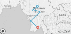  12-Tagestour Myanmar mit Strandpause - 5 Destinationen 