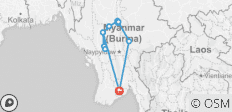  Mystical Myanmar - Yangon &gt; Bagan &gt; Irrawaddy Cruise - 11 destinations 